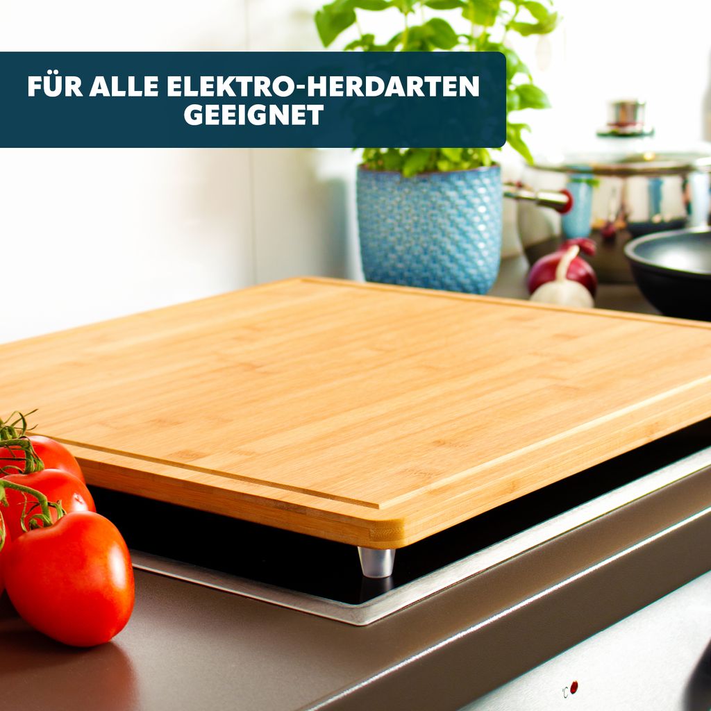 bremermann Herdabdeckplatte aus Bambus ca. 52 x 4 x 50 cm