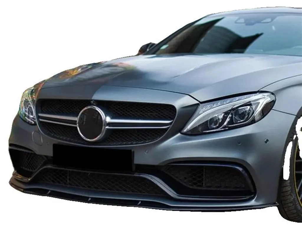 Lèvre de Pare-choc Avant Mercedes Classe C 2015-2022 en ABS Noir