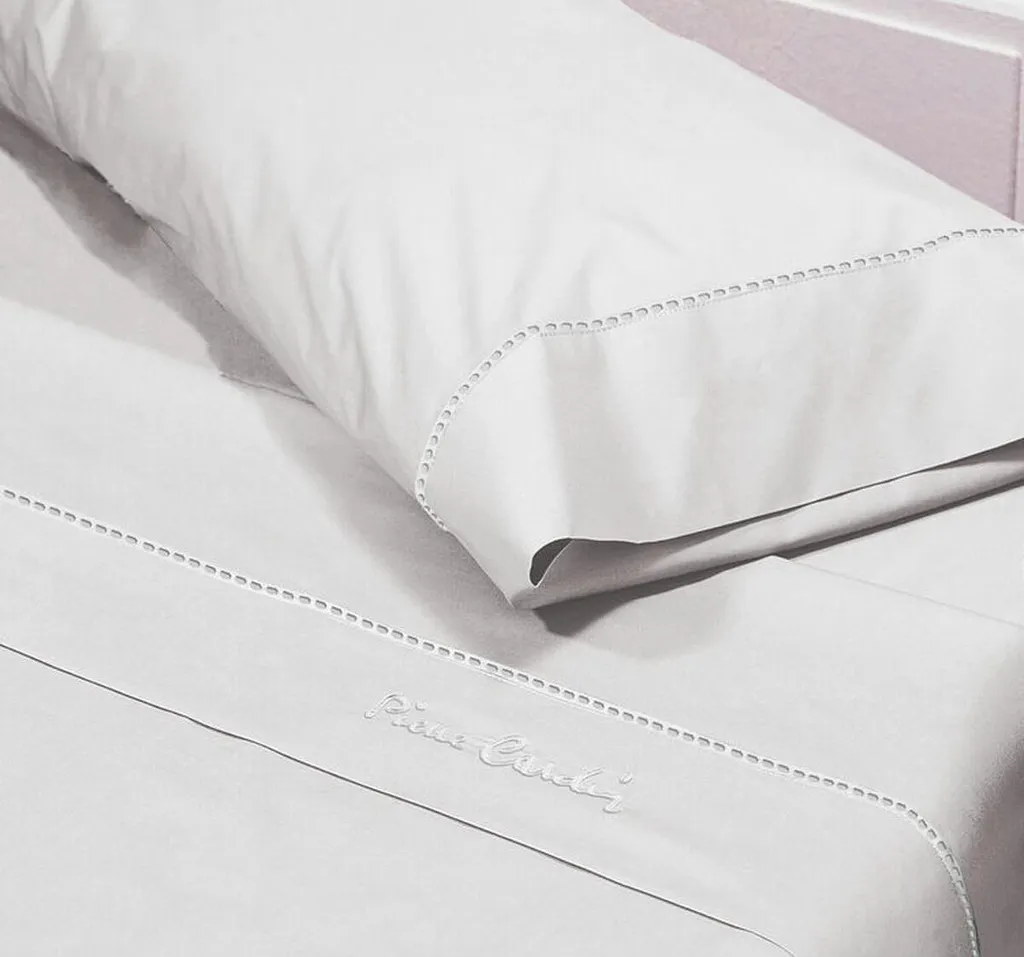 Ensemble de Draps Arcadia Pierre Cardin Lit 105 Blanc Finition Luxe