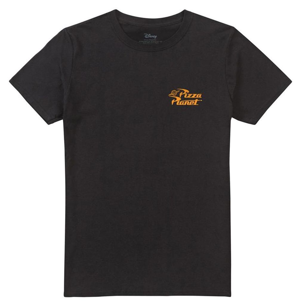 Toy Story - "Pizza Planet" T-Shirt für Herren/Damen Uni, Rückseitiger Aufdruck TV33378 (4XL) (Schwarz)