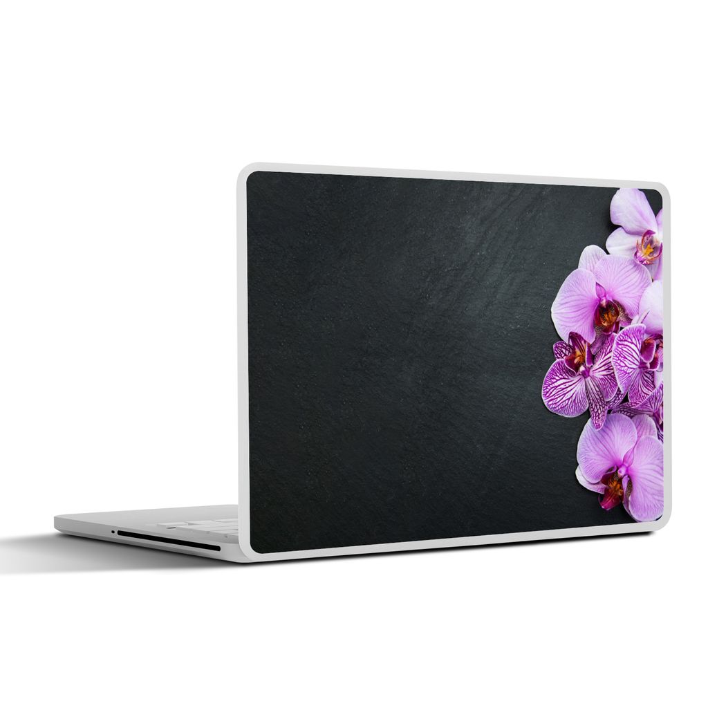 MuchoWow Laptop Aufkleber Sticker Cover Orchidee - Blumen - Rosa - Flora 36.5x27.5 cm - Laptop-Sticker