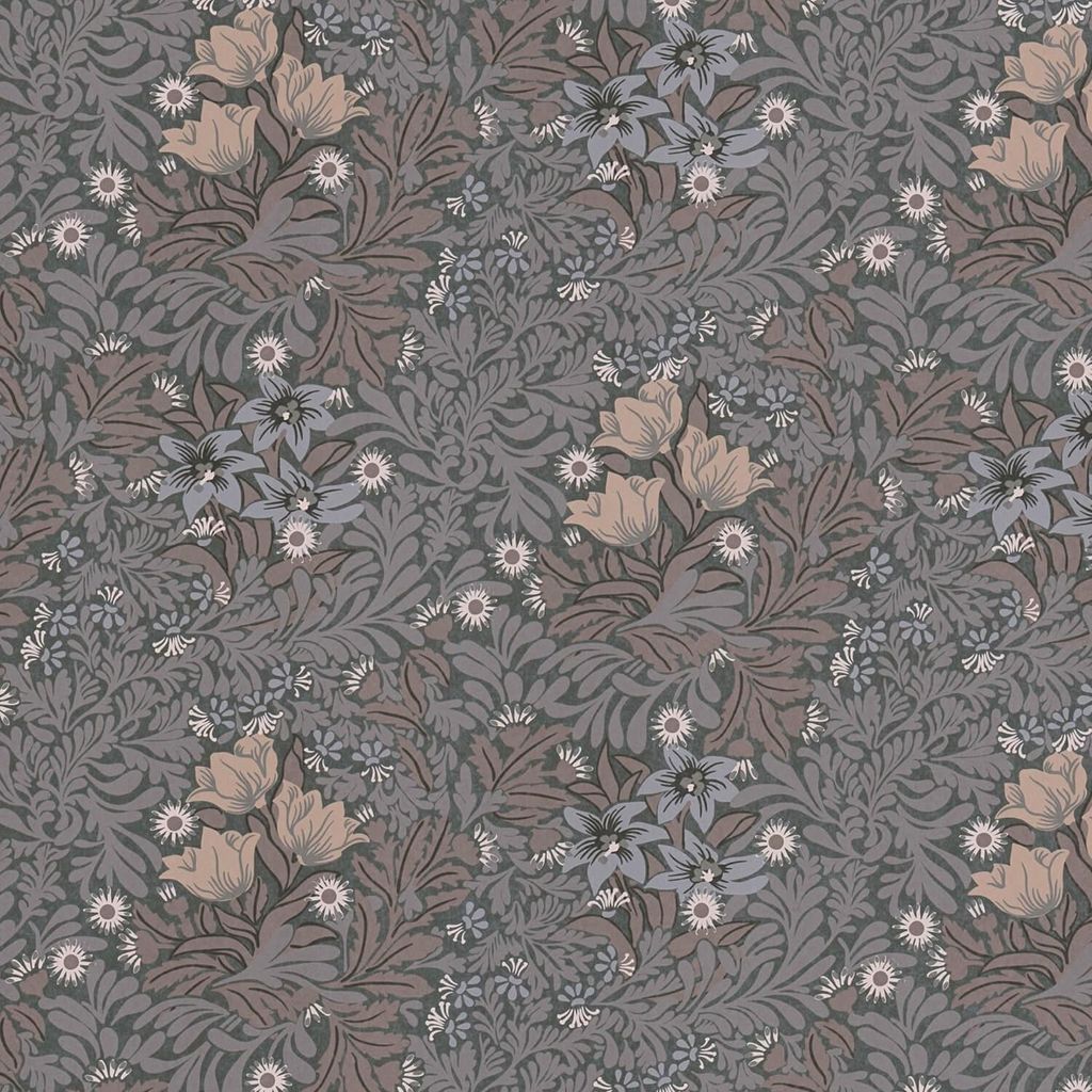 Profhome 390573-GU Blumen Tapete Floral matt grau taupe weiß beige-braun 5,33 m2