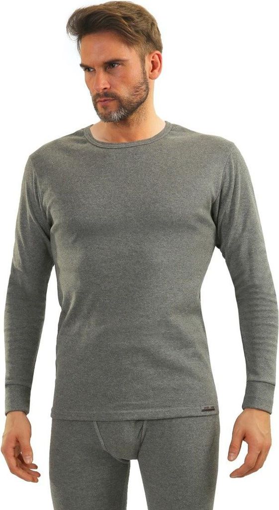 Sesto Senso Herren Langarmshirt Art. 111 - Weiches Baumwollshirt mit Elasthan, Komfortable Passform, Flache Nähte, Ideal für Alltag und Freizeit,...