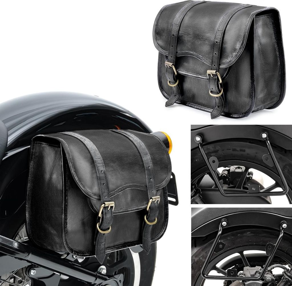 Set 2x Satteltaschen mit Halter passend für Honda Rebel 500 CMX 17-25