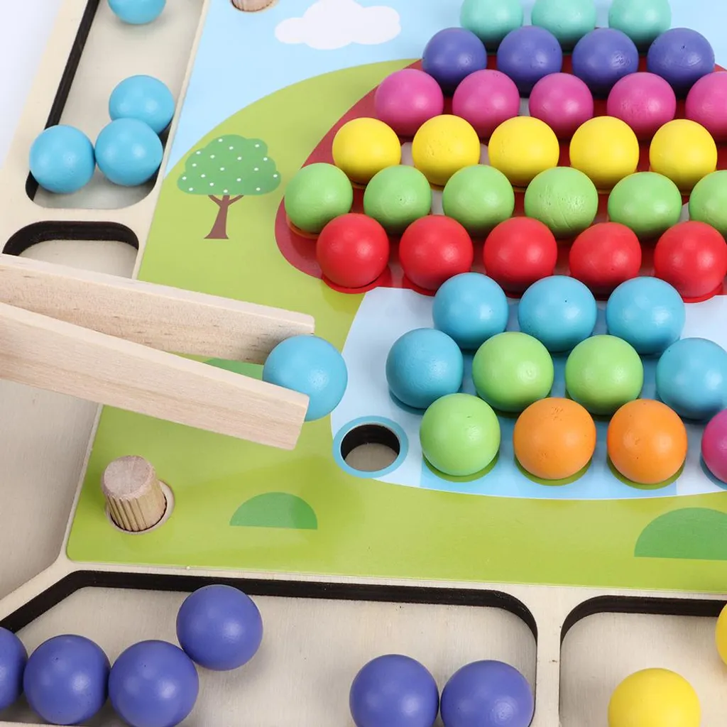 Tavola Educativa Montessori Perline e Clip: Training Cognitivo Bambini
