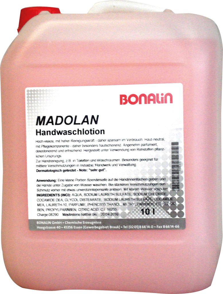 Bonalin Flüssigseife Madolan 10 Liter rosa Kanister Nr. 100460, ph-neutral