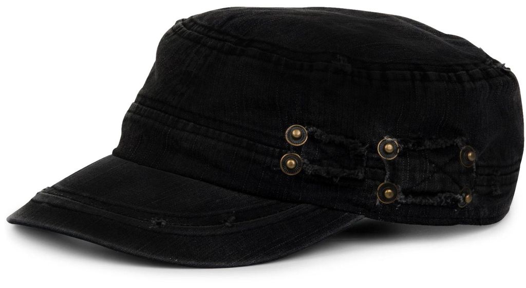 styleBREAKER Uni Military Cap im Destroyed Vintage Look | Produktbild 