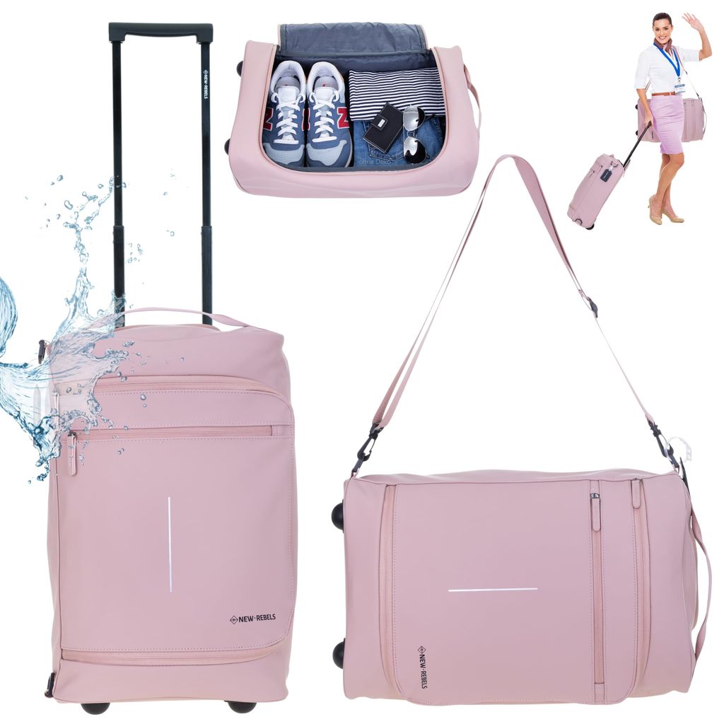 Neue Damen-Rollgepäck-Laptoptasche mit Frontöffnung, modischer  Trolley-Koffer auf Rädern, Reisetasche, 20-Zoll-Handgepäck