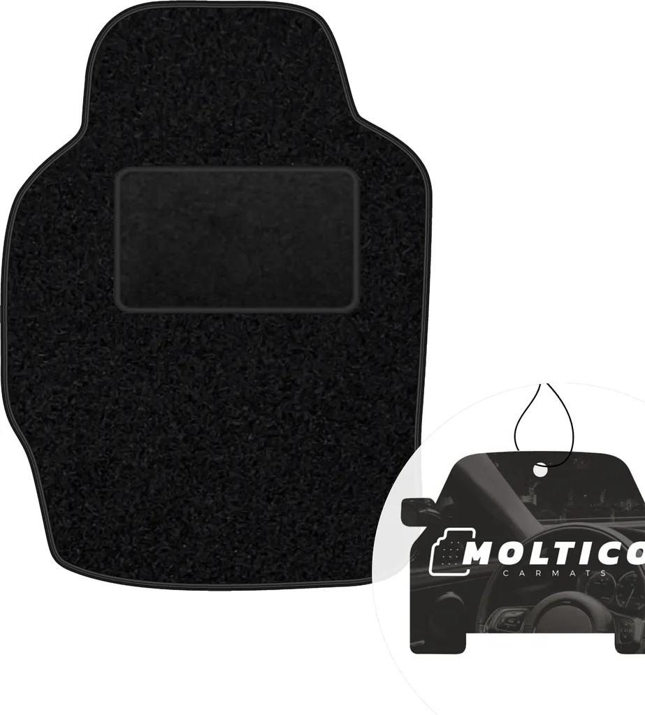 moto-MOLTICO tappetino conducente auto velours lato conducente tappetini auto nero tappetino conducente 1 pezzo adatto per Ford Probe II 1992-1997