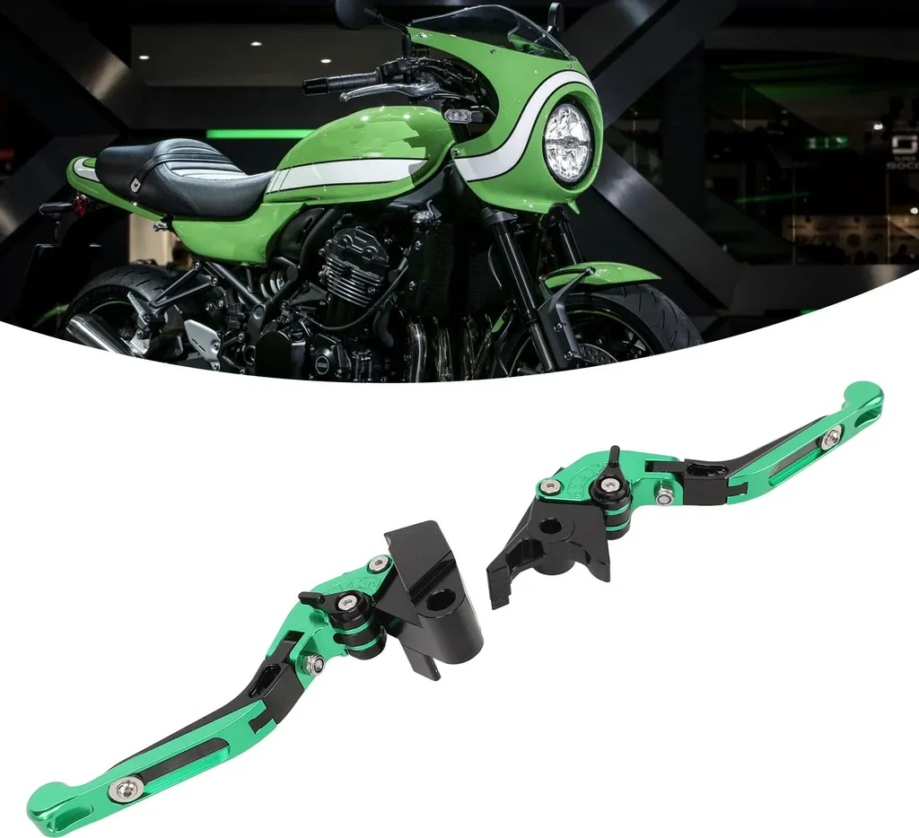Levier d'embrayage rabattable CNC alu vert Z650RS - 3