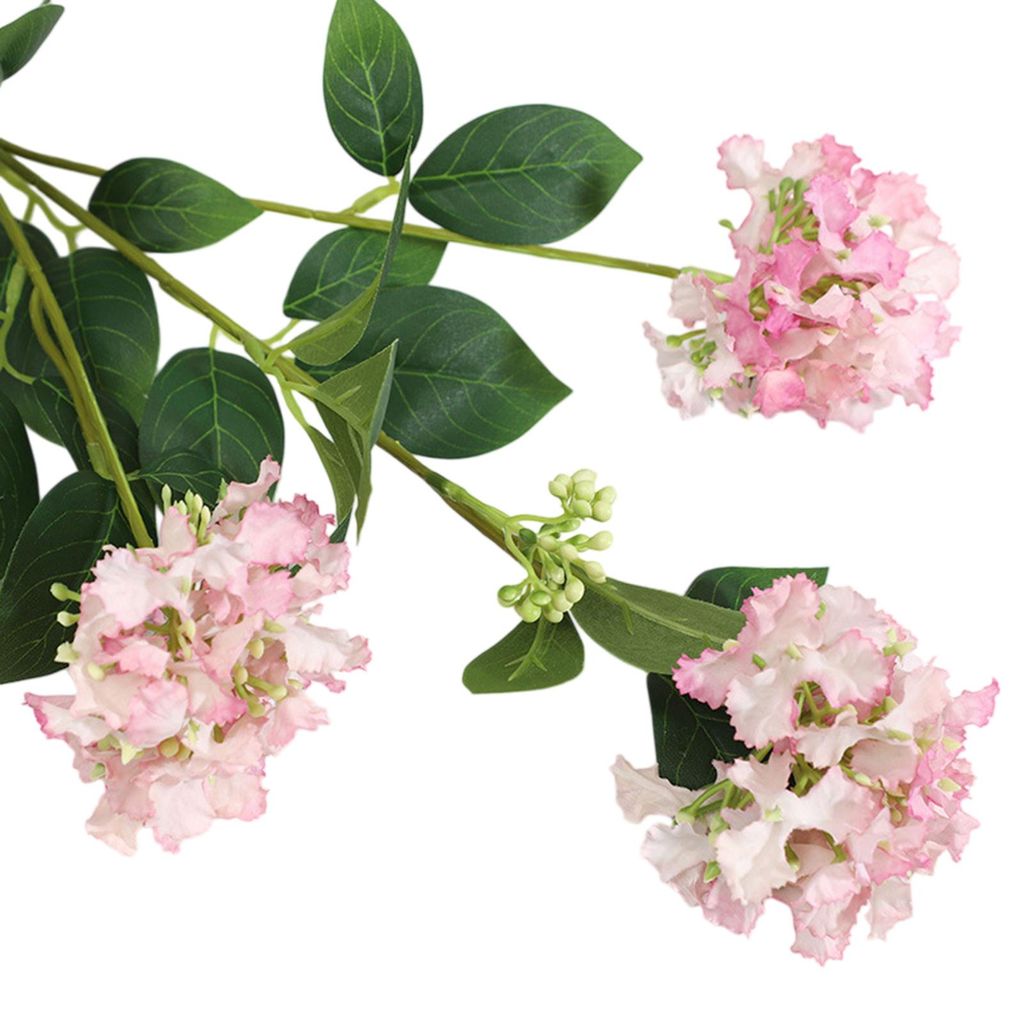Dreifach verzweigter künstlicher Blumenstrauß mit drei Blütenköpfen, realistischer Kunstseidenblumenstrauß mit Stiel für Hochzeitsfeiern, Hei...