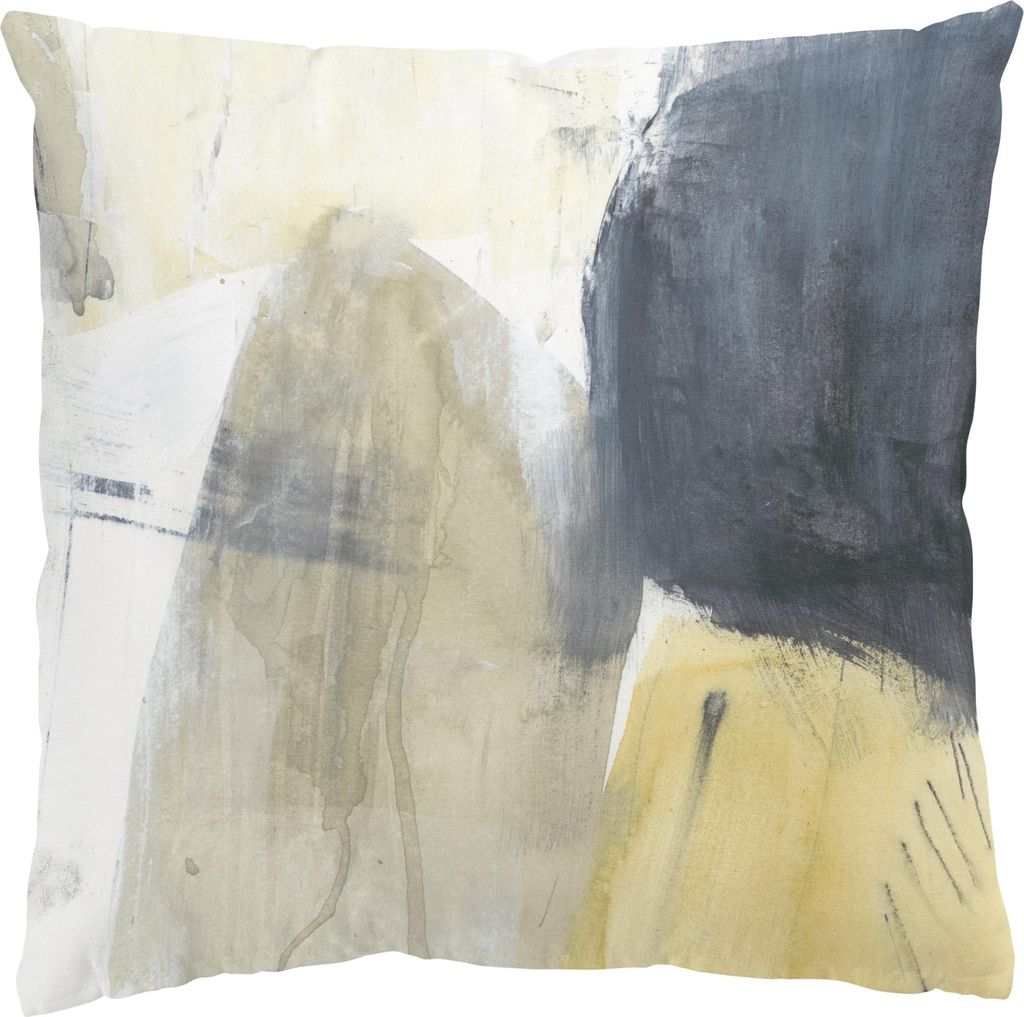 Dekokissen originell drinnen / Indoor Zierkissen Canvas waschbar Design blau Aquarell Abstrakt Sofakissen ohne Füllung