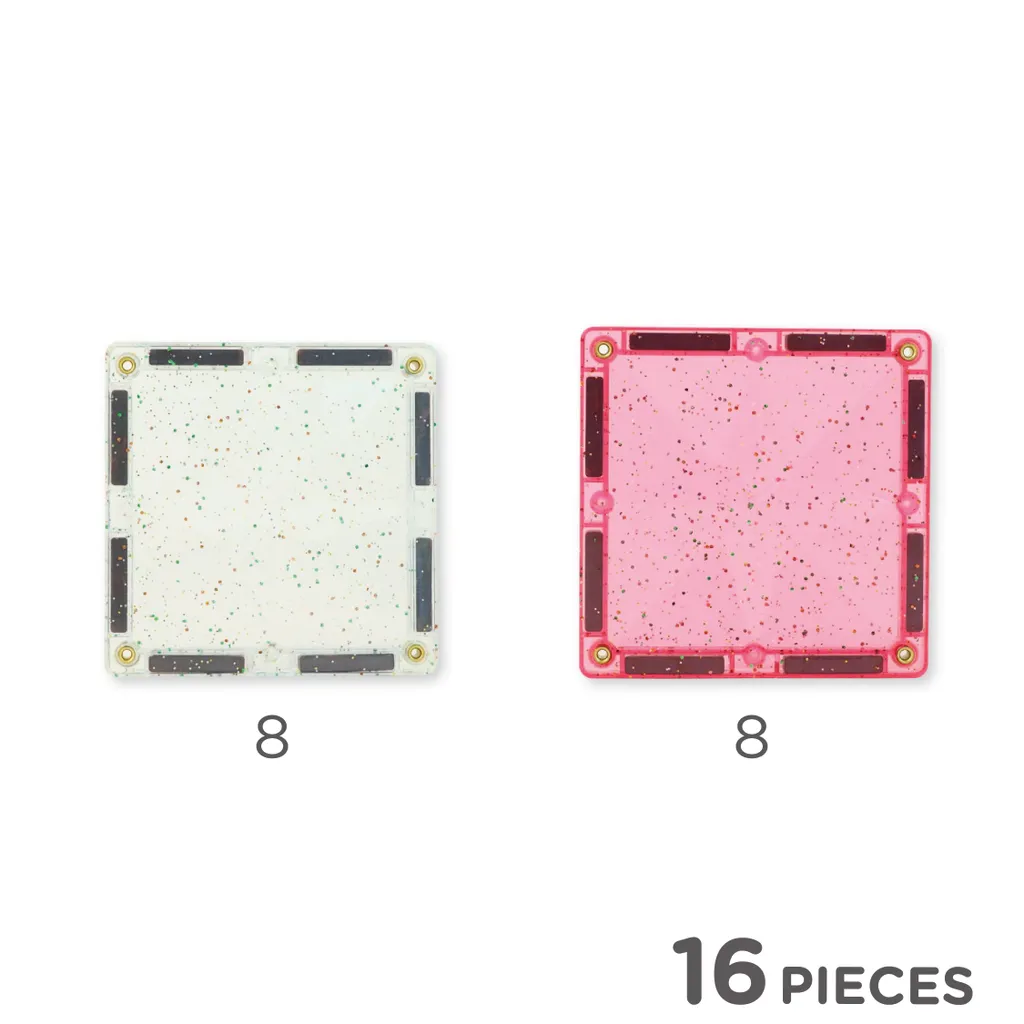 Jeu de construction magnétique Cleverclixx avec plaques brillantes 60pcs - 3