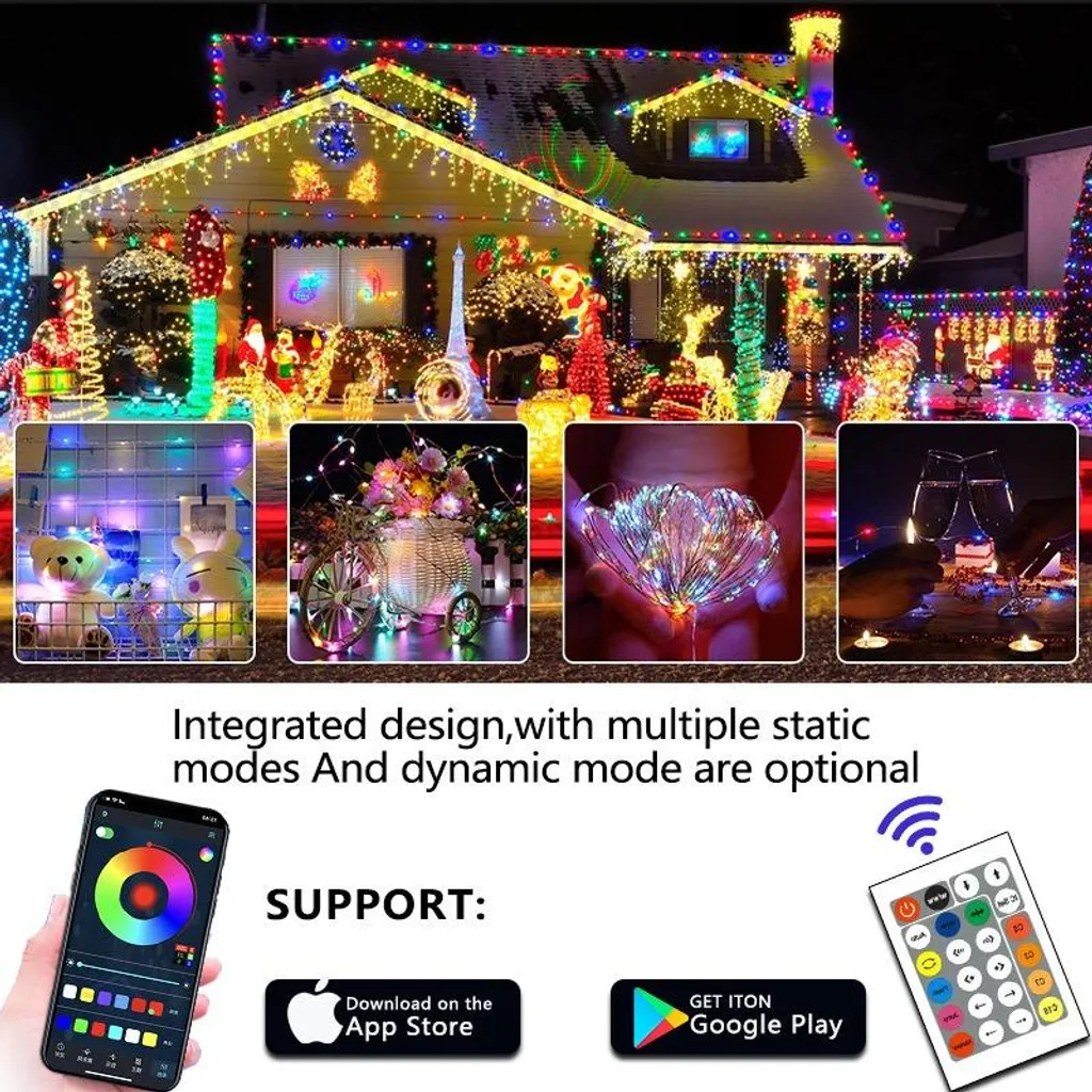 Guirlande LED USB 10M Dreamcolor avec Synchronisation Bluetooth App - 3