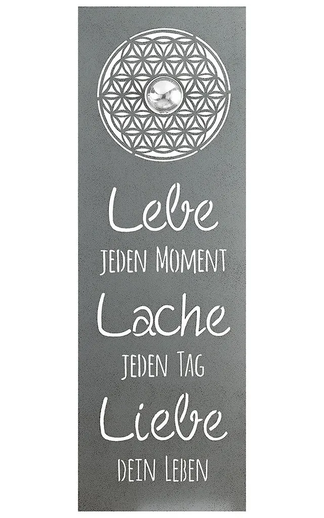 Gilde Wandrelief Fiore della Vita 90cm Metallo Grigio | Arredo Zen