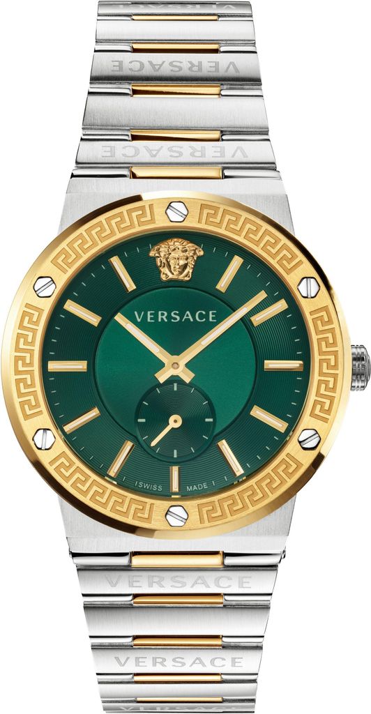 Versace VEVI00420 Greca Logo grün gold silber Edelstahl Produktbild 