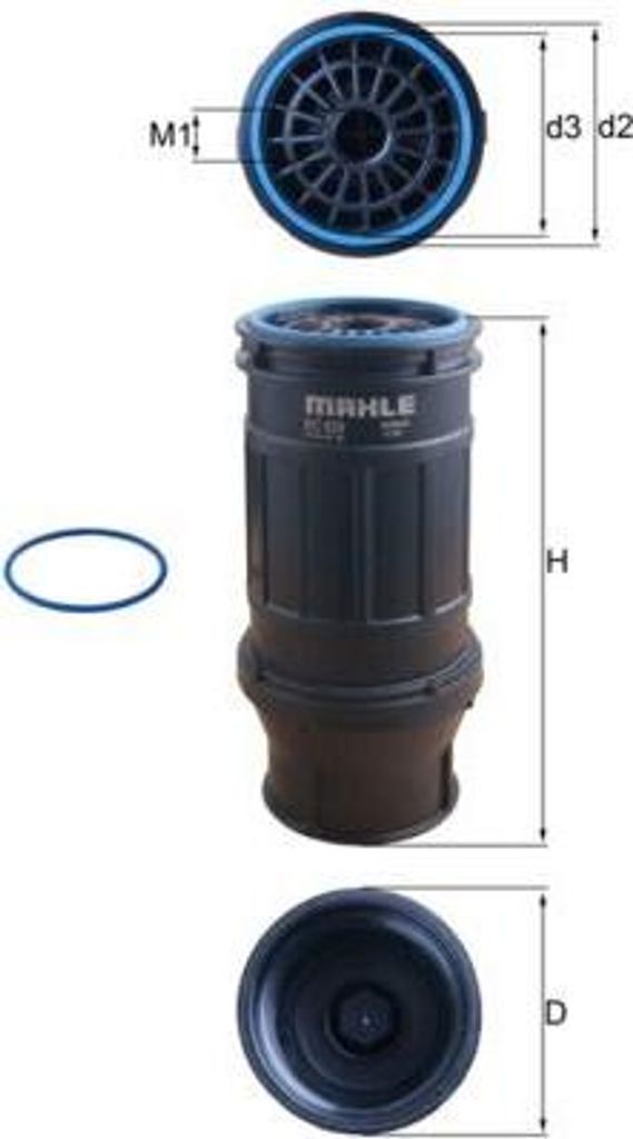Kraftstofffilter MAHLE KC 629D passend für MERCEDES-BENZ Produktbild 