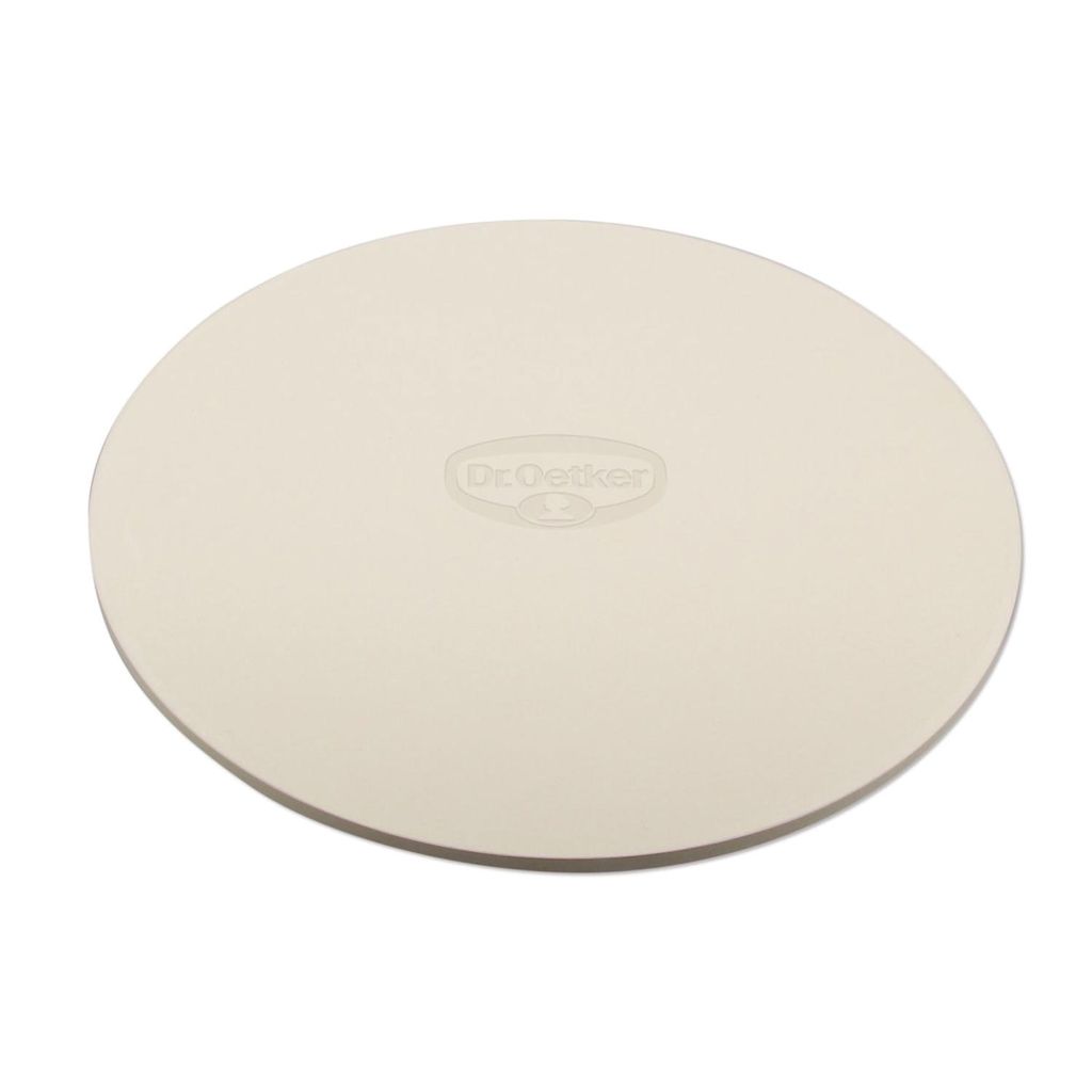 Dr. Oetker Back-Idee Kreativ Back- und Pizzastein, Back Stein, Backform, Kuchenform, Keramik, Terakotta, Ø 33 cm, 4511