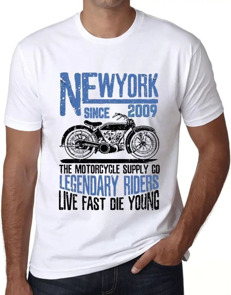 Herren Grafik T-Shirt Motorradlegende seit 2009 – Motorcycle Legendary Riders Since 2009 – Geschenk 15. Geburtstag Jahrestag 15 Jahre Jubiläum 15