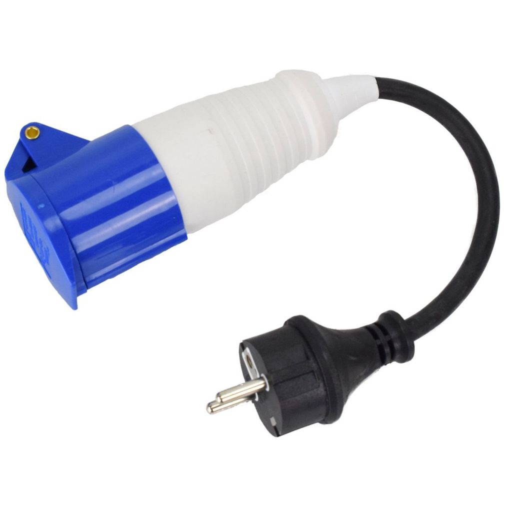 CEE Reisestecker IP44 2P+E 230V 50Hz 16A-6H für Camping Caravan Boot Garten