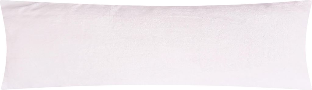 Fleece Winter Seitenschläferkissen Bezug in 40x145cm - Weiß - flauschig weich und warm, kuschelig - 1 Stück (W-40x145cm-Weiß)