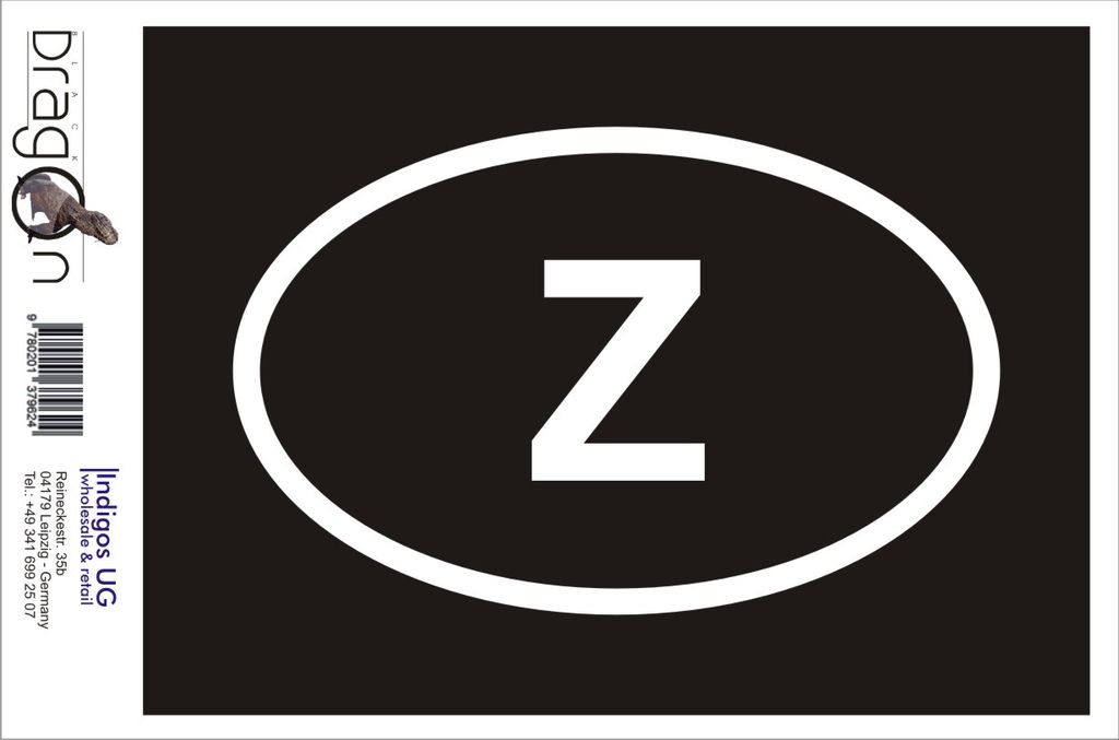 Aufkleber / Autoaufkleber - JDM / Die cut / Auto / OEM - Sambia Z - 110x170 mm rot - Heckscheibe / Heckscheibenaufkleber