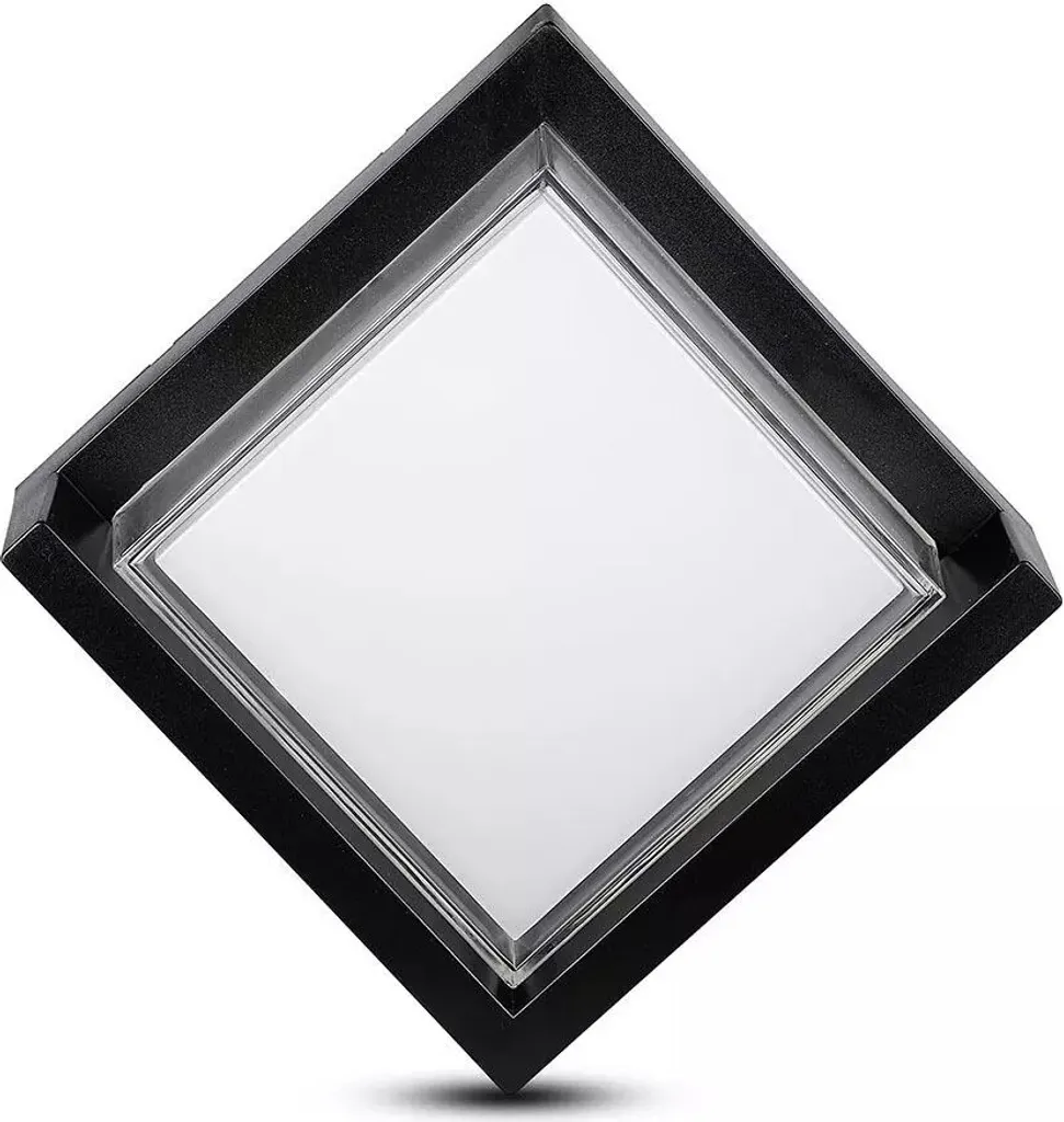 Applique Murale Extérieure LED Étanche IP65 Design Carré Noir 12W 4000K - 3