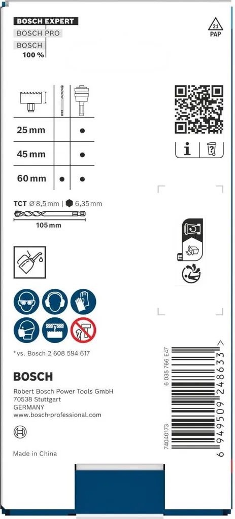 2 Punte Bosch Expert Power Change Plus 8.5mm - Foro Centrato OK