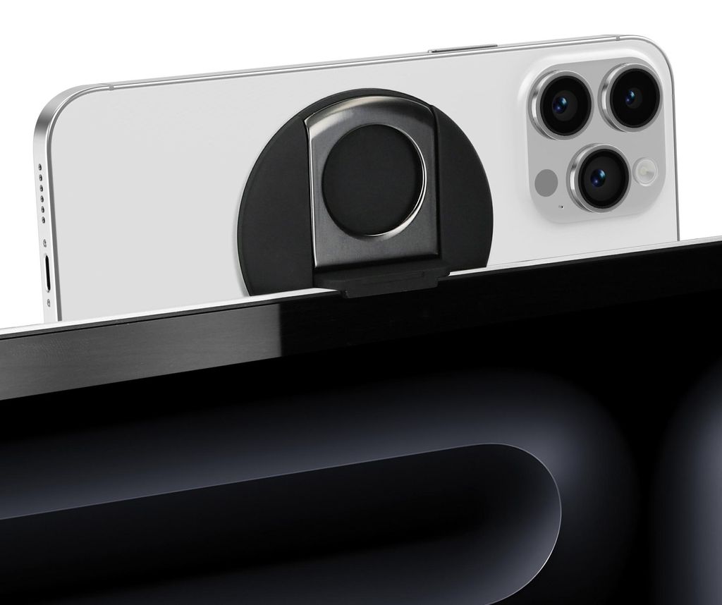 Kamerahalterung für Laptop für Apple MacBook OS Ventura/iOS 16 iPhone 16 15 14 13 12 Schwarz