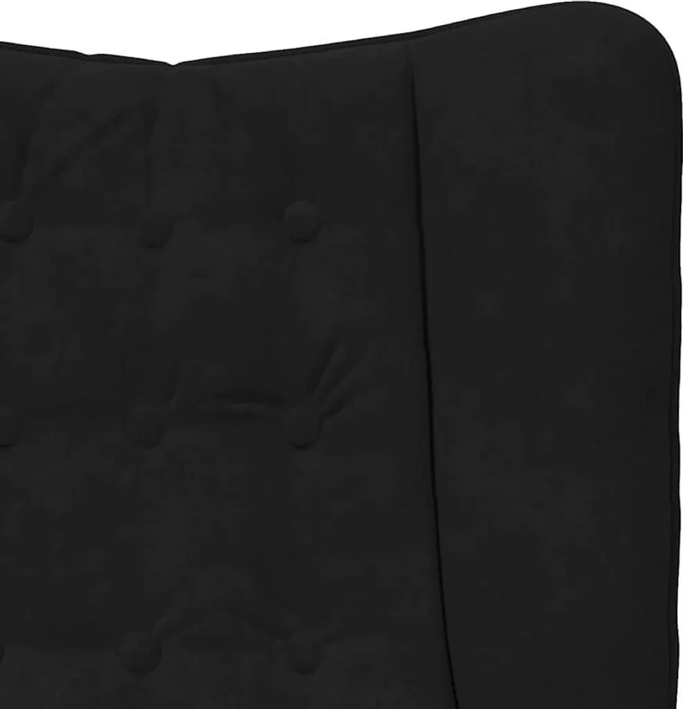 VidaXL Poltrona Velluto Nero 63x67x94 cm | Solidità e Stile Smart - 7