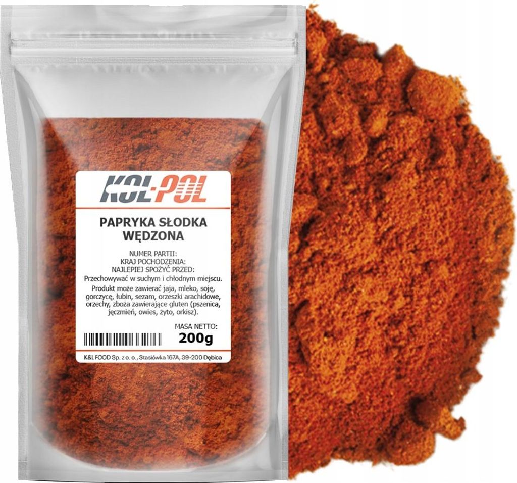 PAPRYKA SŁODKA WĘDZONA 200g Mielona aromatyczna naturalna Zdjęcie produktu 