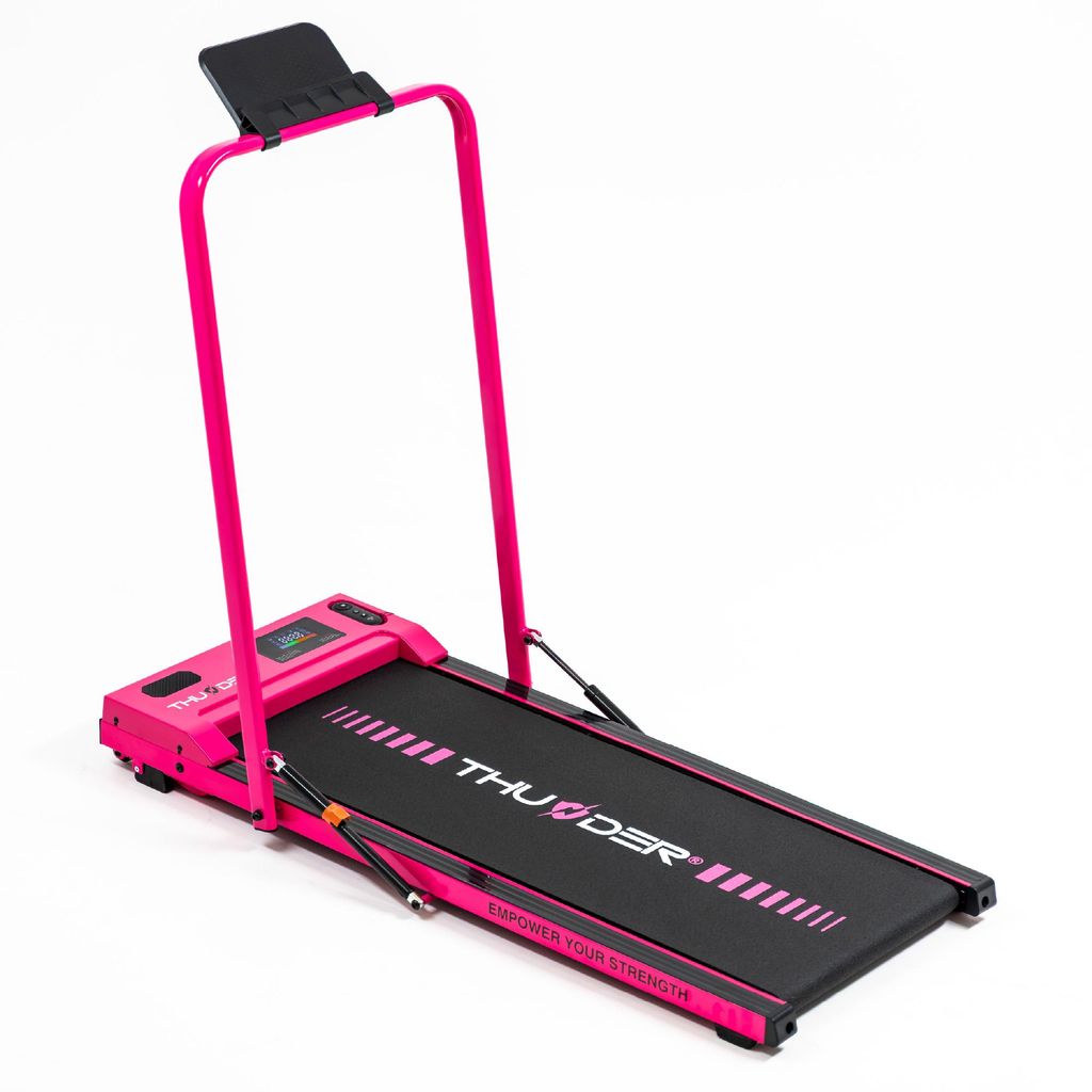 Laufband Thunder VIVA-PINK 102x40cm 8km/h FitShow LED Bluetooth klappbar Lautsprecher Transportrollend