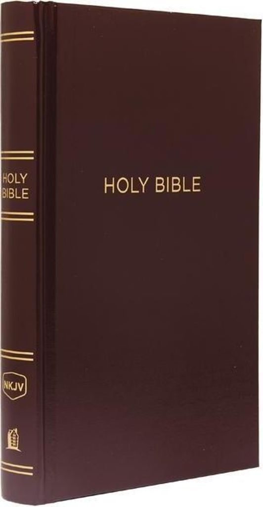 NKJV, Pew Bible, Hardcover, Burgundy, Red Letter Edition