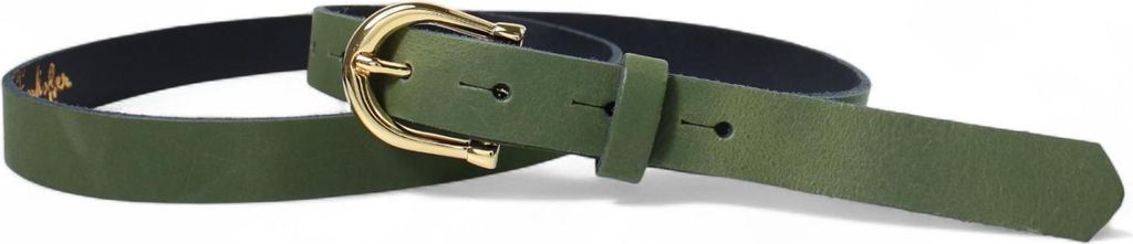 FRONHOFER schmaler Damengürtel 2,2 cm mit vergoldeter Hufeisen Gürtelschnalle