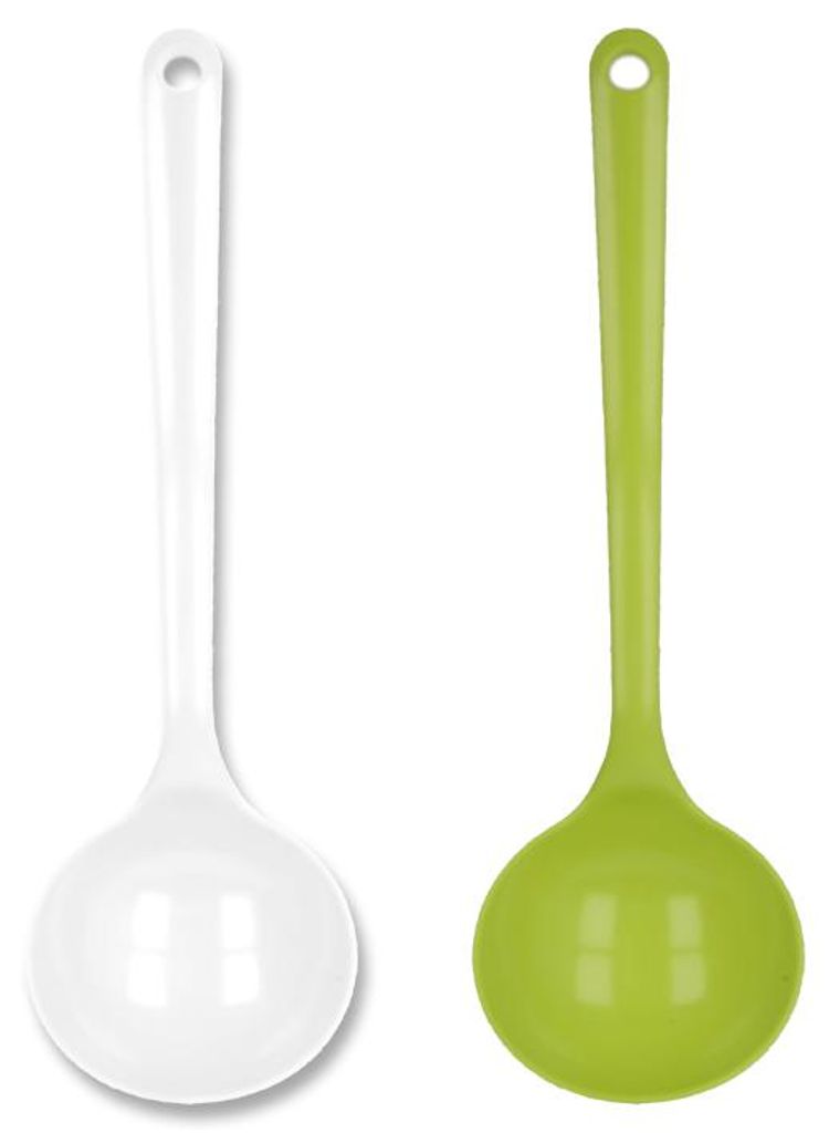 Schöpfkelle weiß/apfelgrün 30 cm EUROHOME® – aus Produktbild 