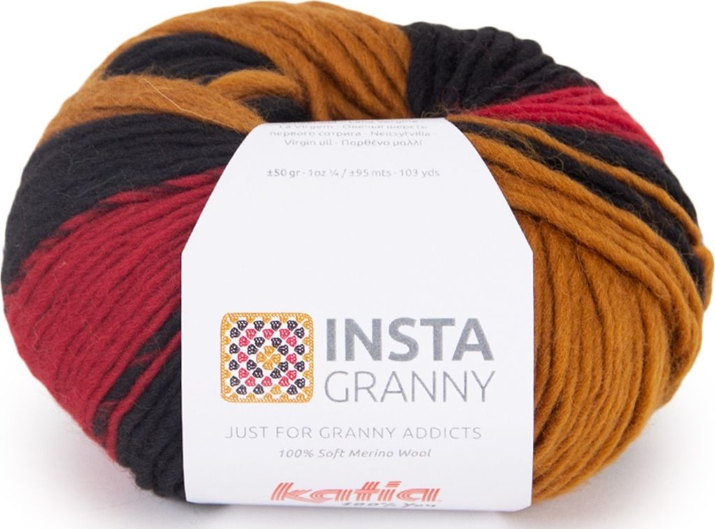 50 gr. Katia Instagranny für Granny Squares aus 100 % Wolle (107)