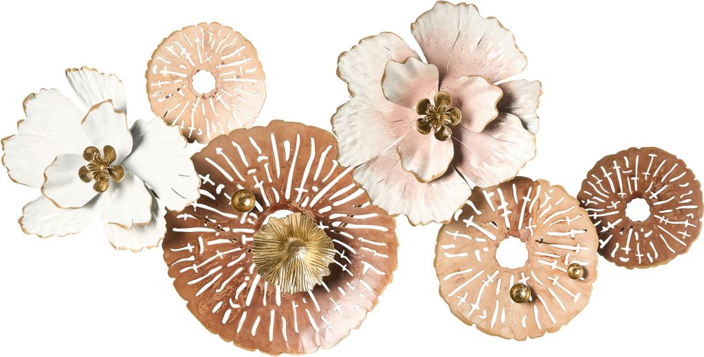 BELIANI Wanddekoration Bunt Eisen Blumen Einteilig Handgemacht Modern Wandobjekt Wanddeko für Schlafzimmer Wohnzimmer Flur Küche Esszimmer