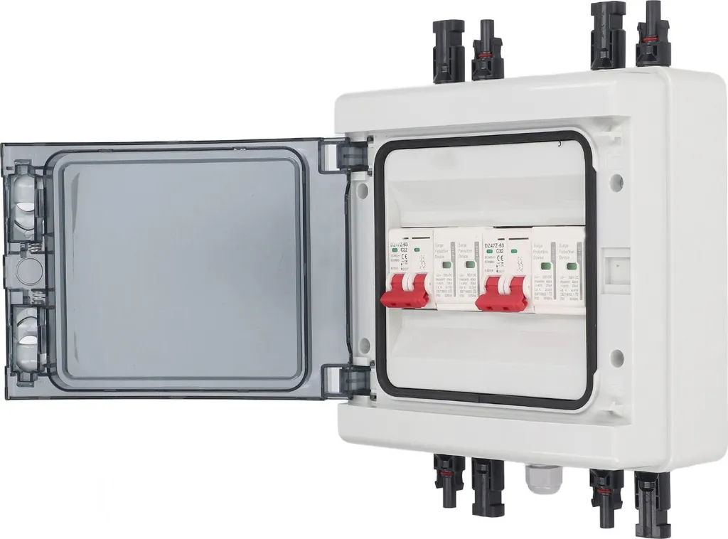 Disjoncteur PV DC 500V 32A IP65 avec boîtier de protection 2 entrées