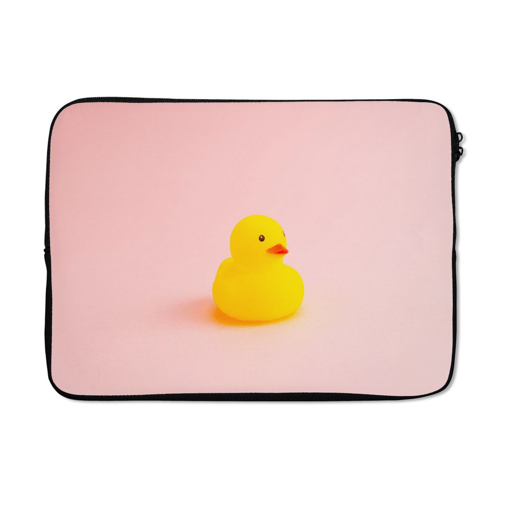 MuchoWow Laptop Hülle 14 ZollGummi-Ente - Rosa Laptoptasche - Laptoptasche - Stoßsicher - Schutzhaube