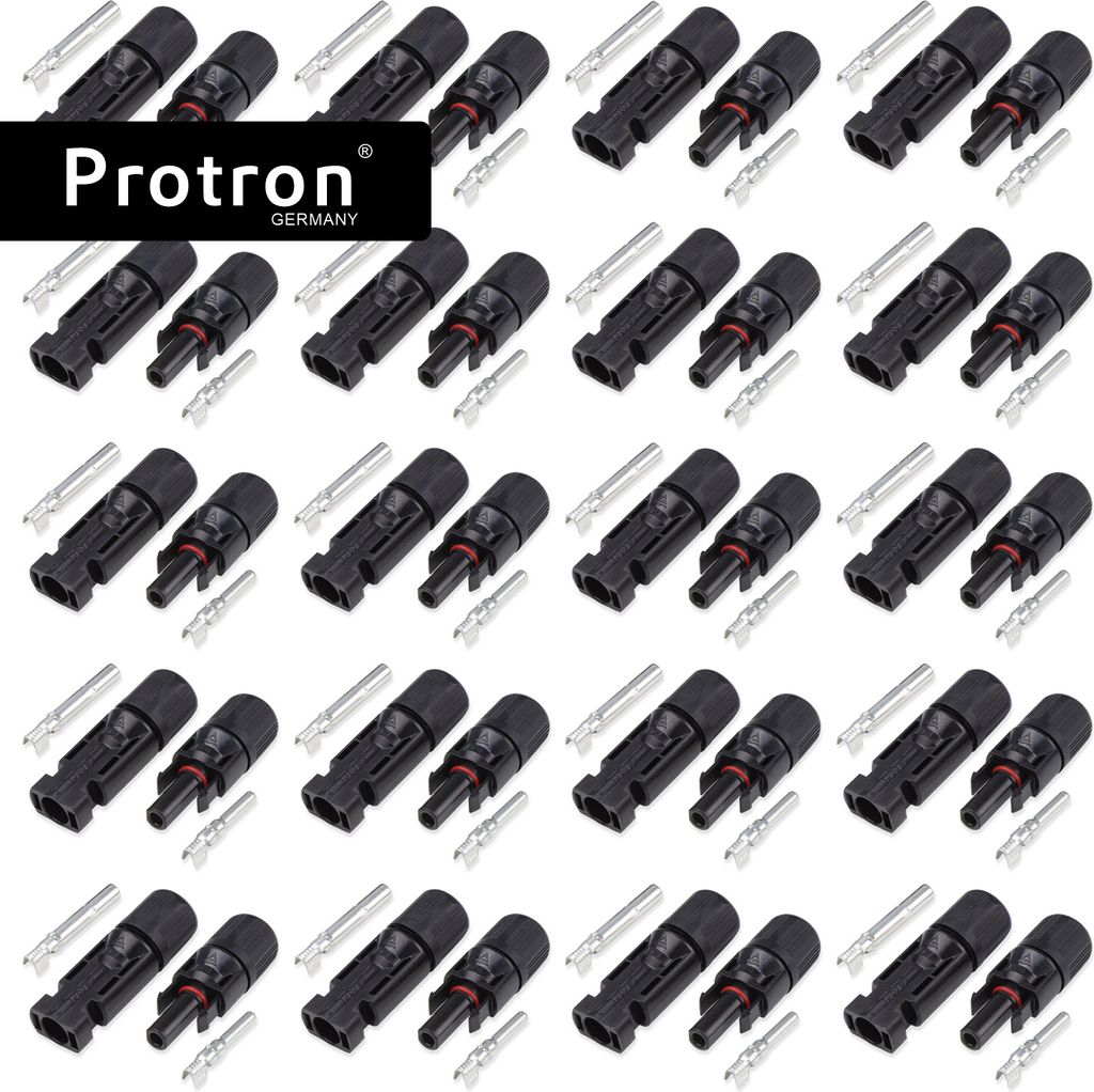 20x Paar Solarstecker Steckverbinder Buchse Kupplung für Produktbild 