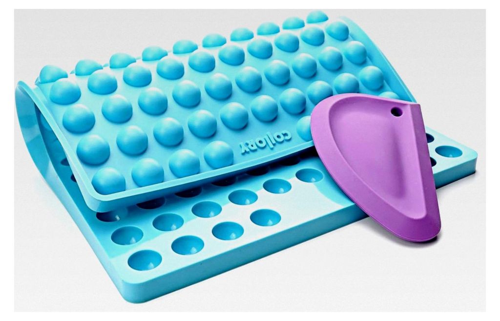 Große Halbkugel (2cm) Silikon Backmatte und Teigschaber Set für Hundekekse, Pralinen und Bonbons, Alternative zu Backpapier, Antihaftend, Lebensm...