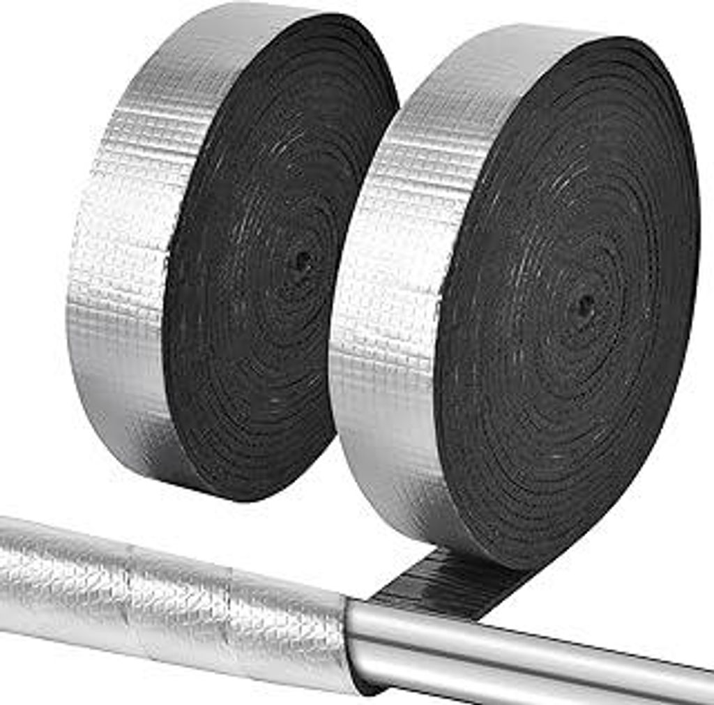 Rohrisolierung Schaumstoff 5CM x 10M Heizungsrohr Isolierung zum Wickeln Selbstklebend Rohrumwicklung Rohrisolierungsfolie Isolierband für Rohrsch...