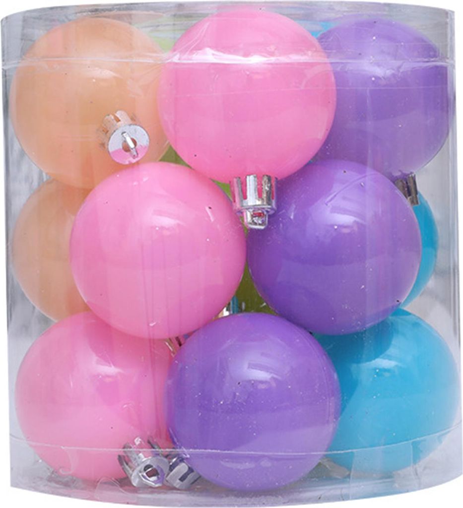 Weihnachtskugel-Ornamente, farbige Weihnachtsbaum-Hängekugeln, bruchsichere Kunststoffkugeln für die Weihnachtsfeier-Dekoration