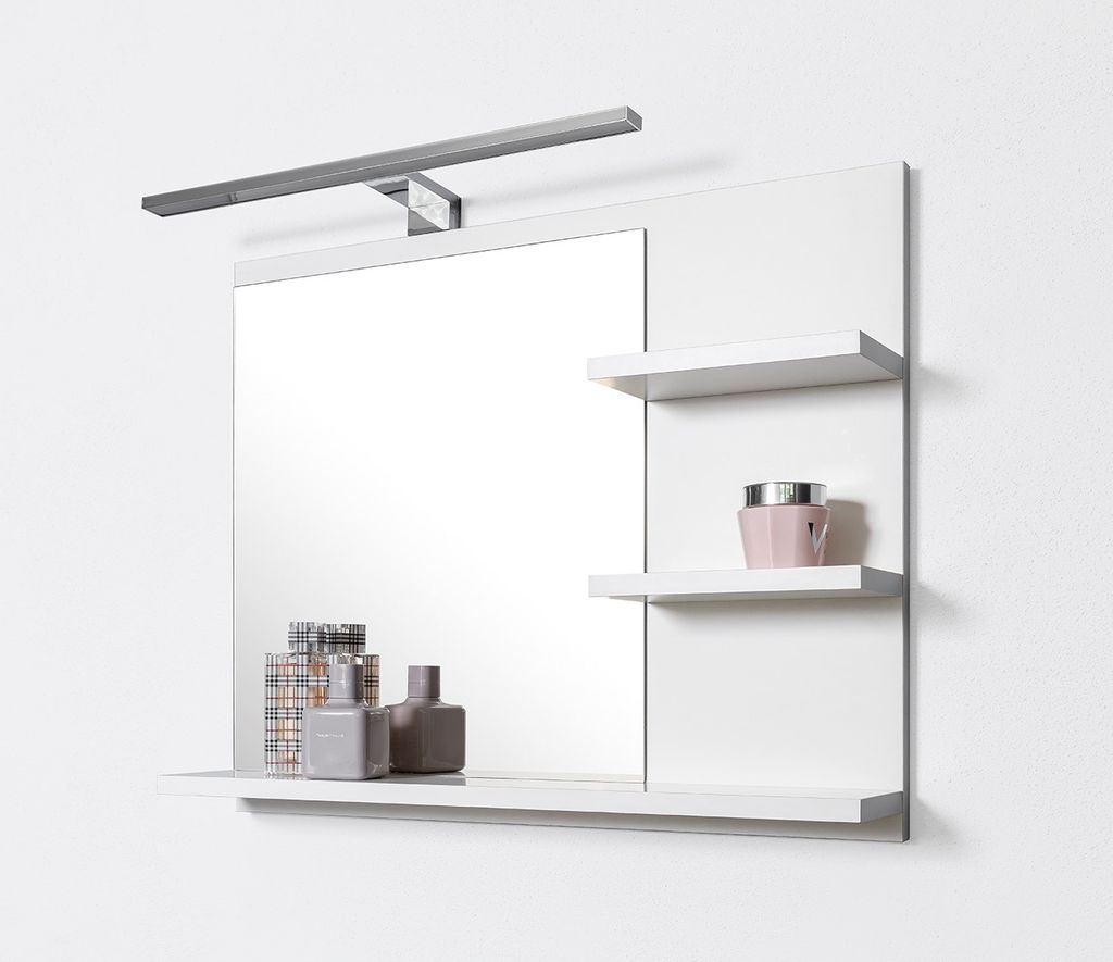 Badspiegel mit Ablagen Weiß mit LED | Kaufland.de
