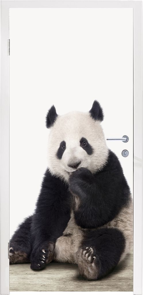 MuchoWow Türtapete Selbstklebende Türfolie Panda - Tiere - Jungen - Mädchen - Pandabär 85x215 cm Türposter Türaufkleber Klebefolie Türkleb...