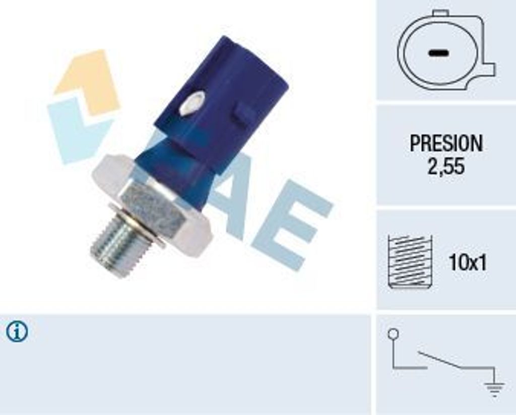 FAE 12875 Öldruckschalter Öldrucksensor für VW GOLF VI (5K1) TIGUAN (5N) Passat Variant (365) SHARAN (7N1, 7N2) Golf VI Variant (AJ5) SCIROCCO