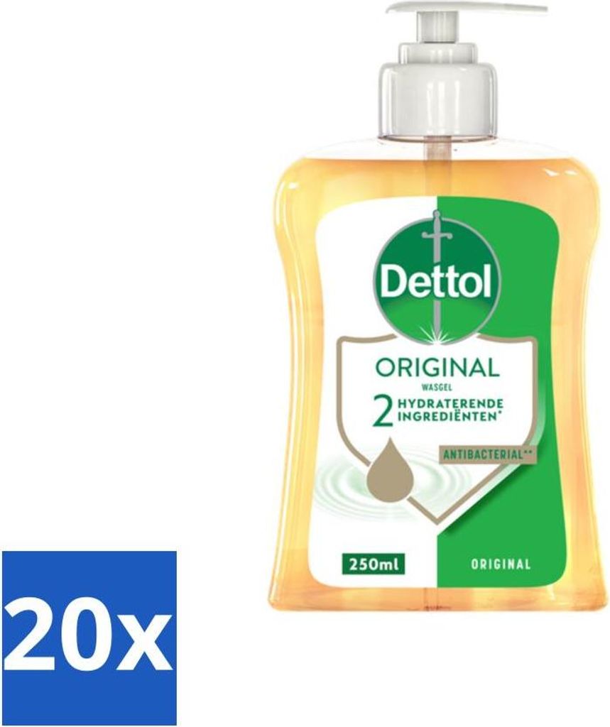 Dettol - Handseife - Original - Klassische Hygiene - 250 ml - Vorteilspack - 20 Stücke