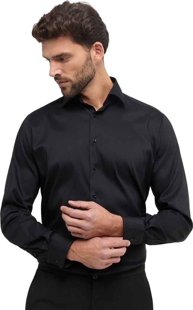 Eterna Hemd Modern Fit schwarz