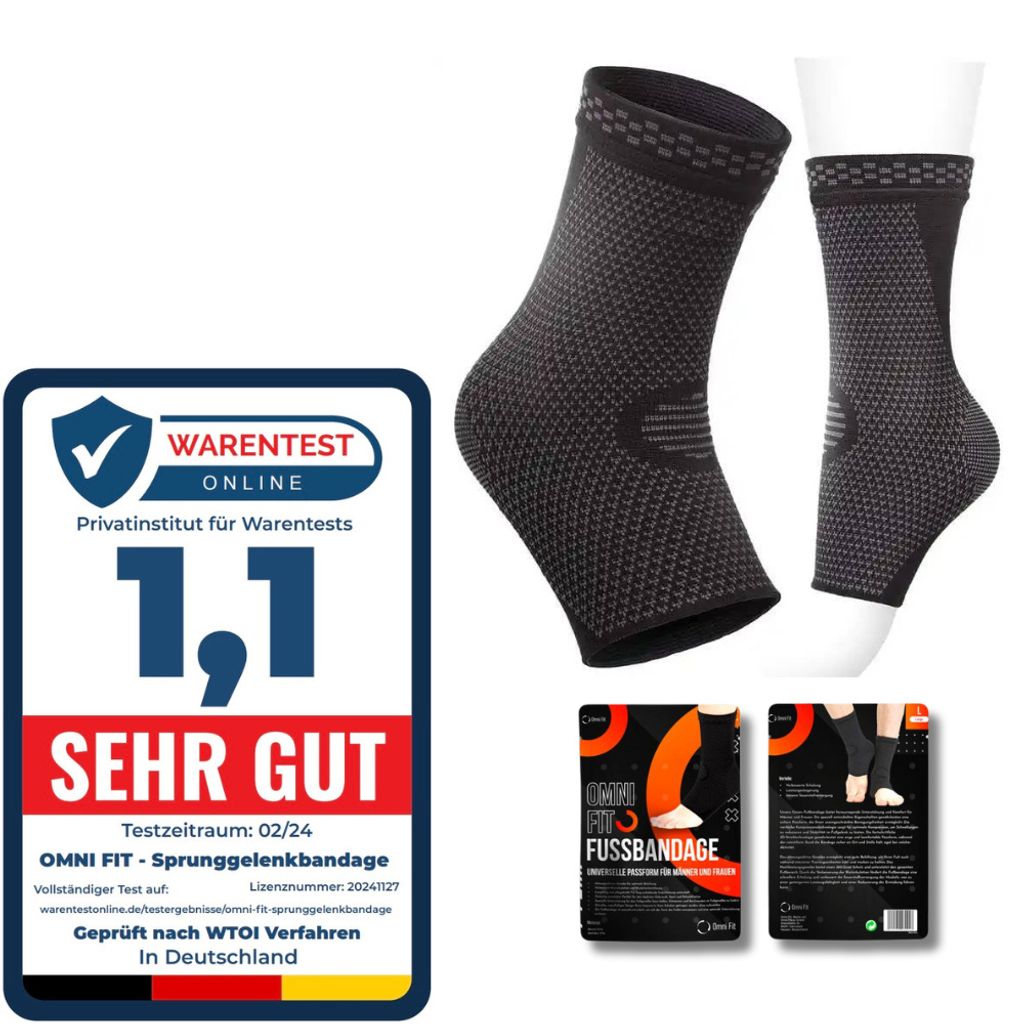 Sprunggelenkbandage Omni Fit (1Stk) Maximalen Komfort, kein Schwitzen, keine Einschränkungen – für Sport, Arthritis, Plantarfasziitis & mehr.