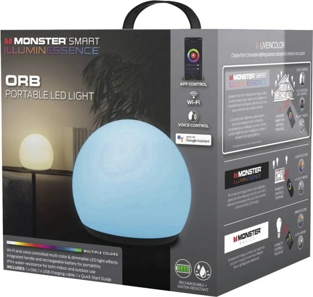 Snakebyte MLB71036WW MONSTER Smart Orb Lampe portable multicolore LED